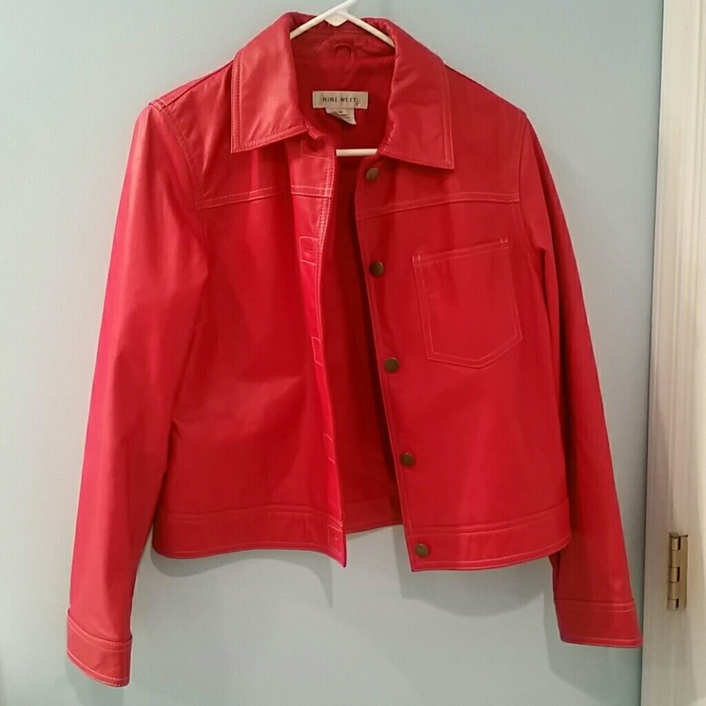 Nine West Red Leather jacket